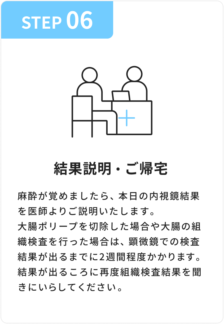 結果説明・ご帰宅